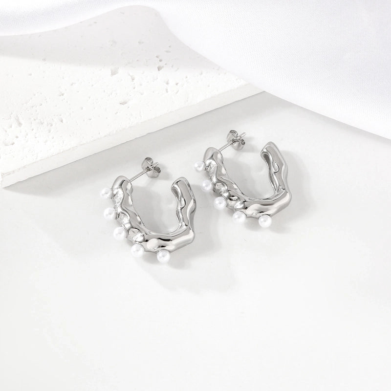 1 Pair Casual Elegant Commute Geometric 316 Stainless Steel  Ear Studs