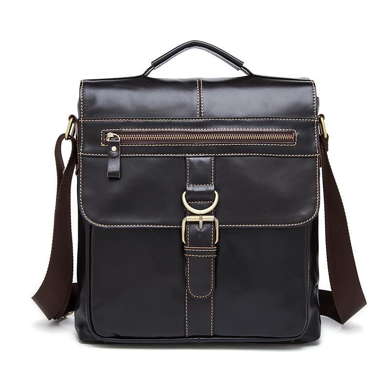Men's Retro Casual Leather Business Handbag Crossbody Bag