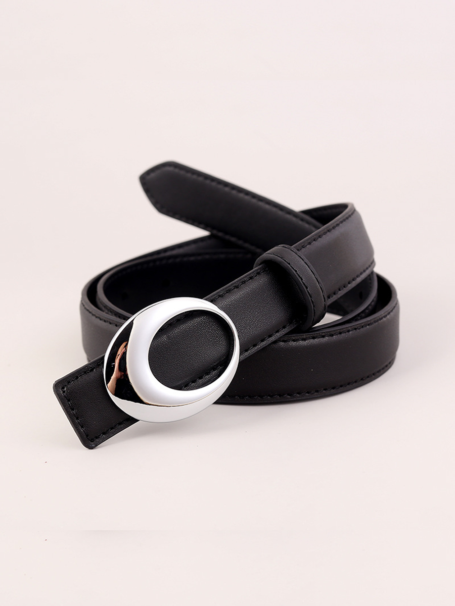 Women's Retro Silver Arc Buckle All-match Belt MDA0999J2T