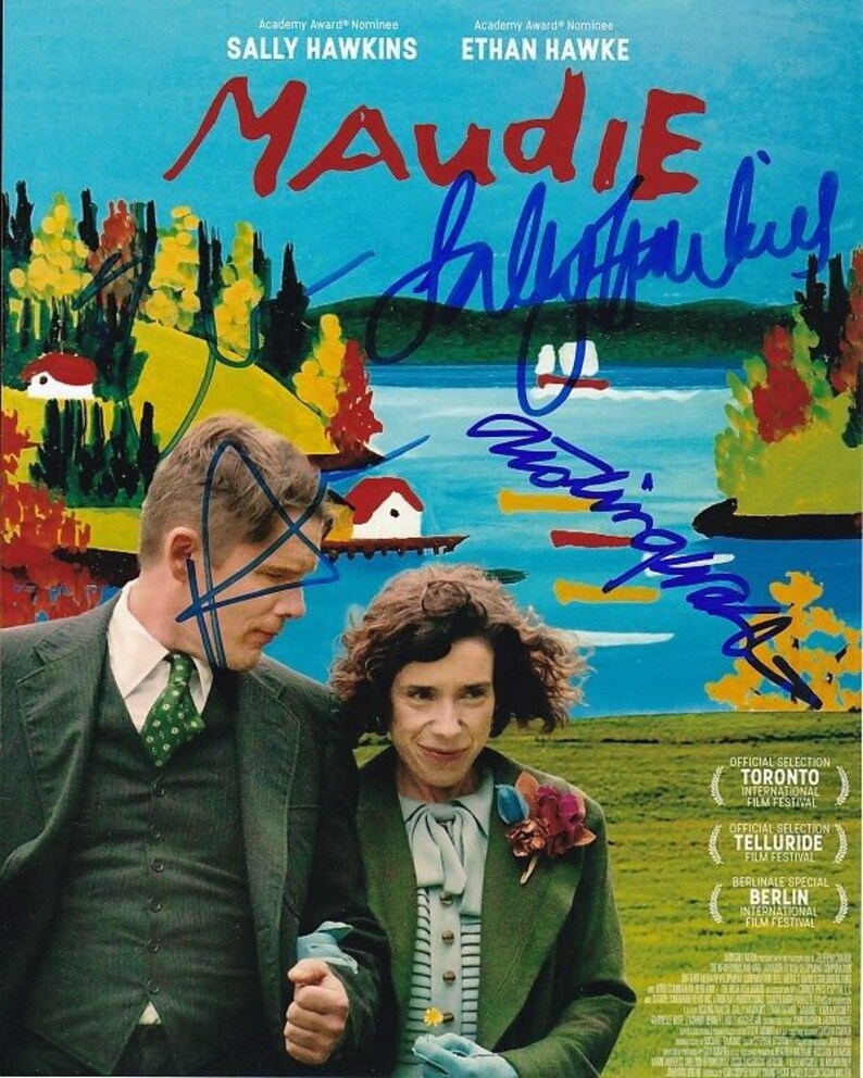 Ethan hawke sally hawkins aisling walsh signed autographed maudie Photo Poster painting