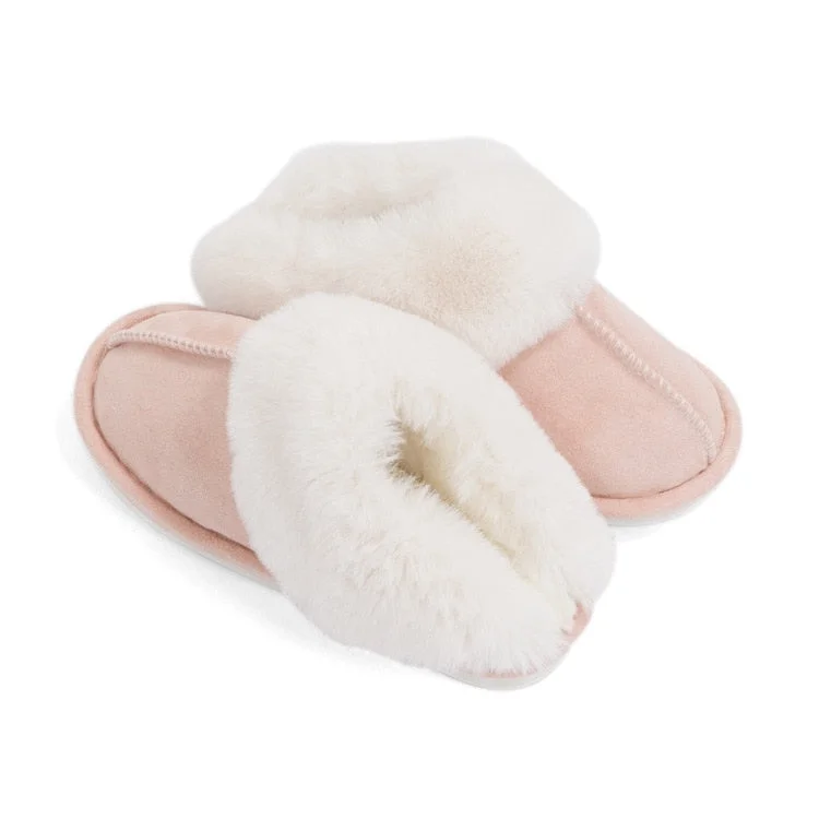 Women Winter Warm Fur Slippers Men Couples House Non-slip Soft Shoes Comfort Flat Heel Home Indoor Bedroom Zapatillas Casa Mujer