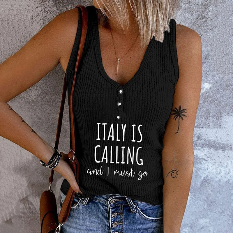 Canotta casual da donna con stampa vintage della bandiera del Giorno dell'Indipendenza