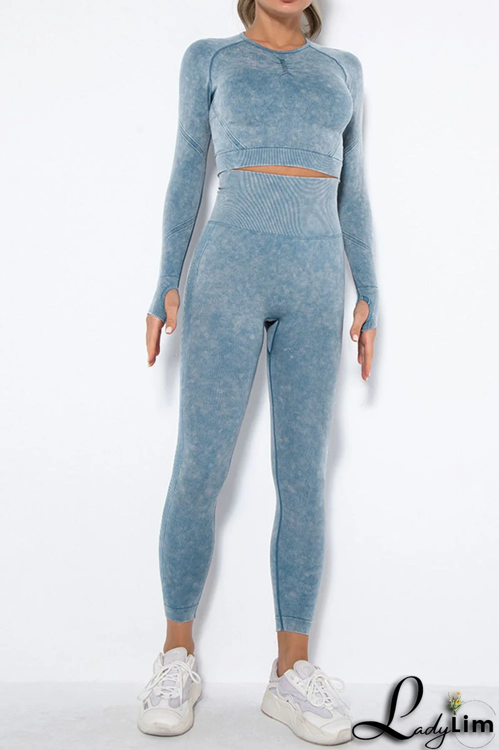 Purple Casual Sportswear Print Split Joint O Neck Long Sleeve Two Pieces