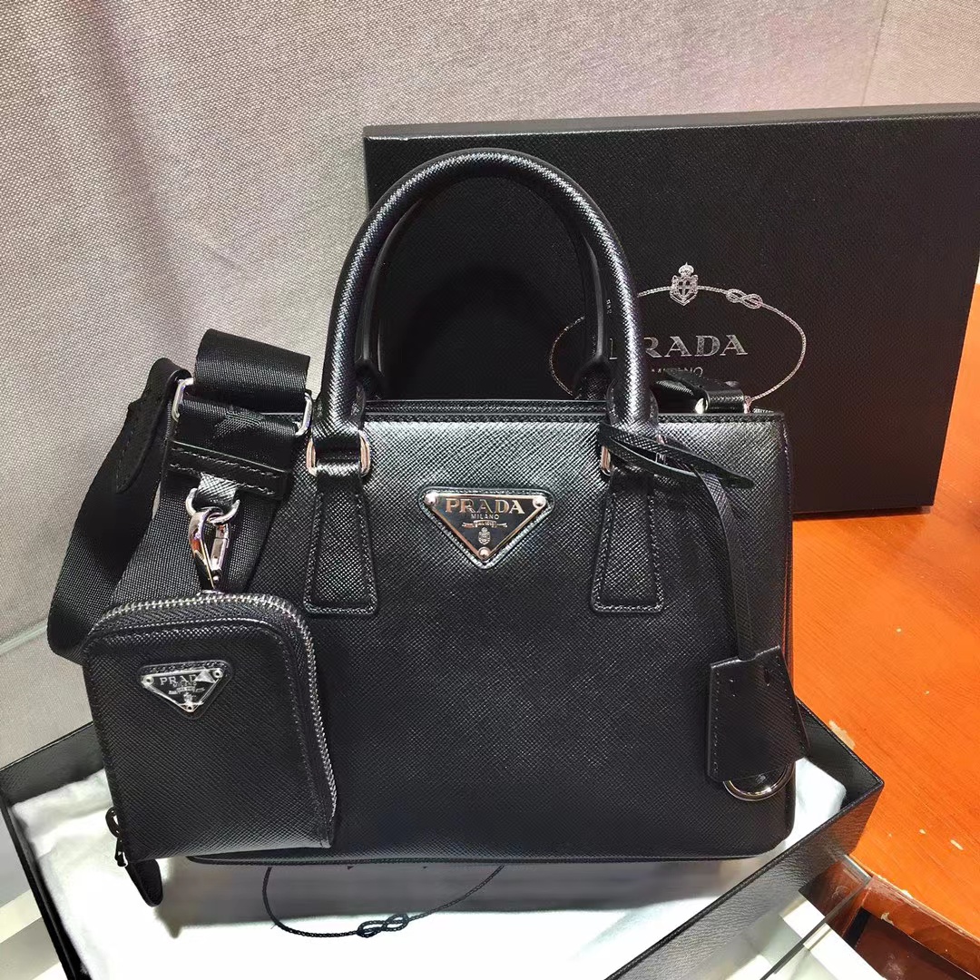 PRADA 1BA296 Safiano Galleria Mini 2Way Women's Shoulder Hand Bag