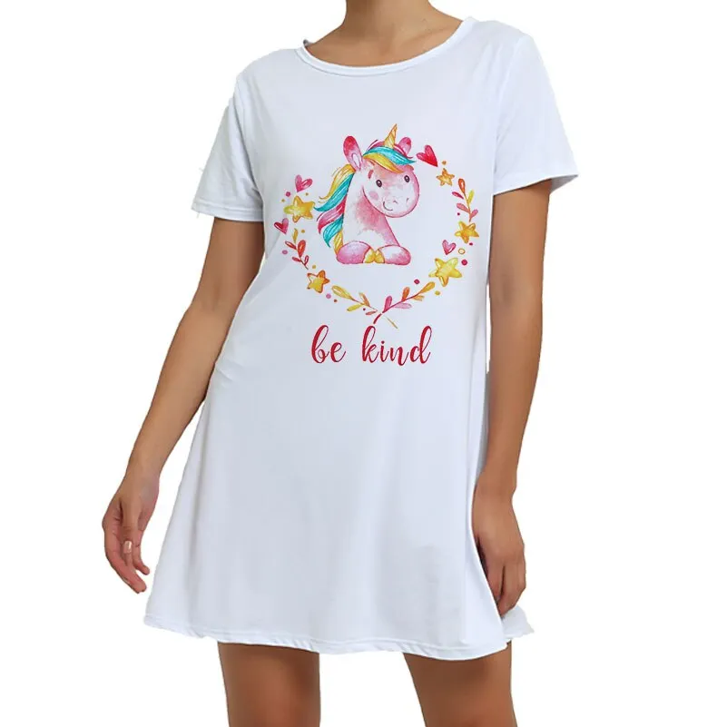White Unicorn Pajamas Animal Pajamas Winter Nightie Stitch Unicornio Sexy Sleepwear For Women Adults S M L XL XXL