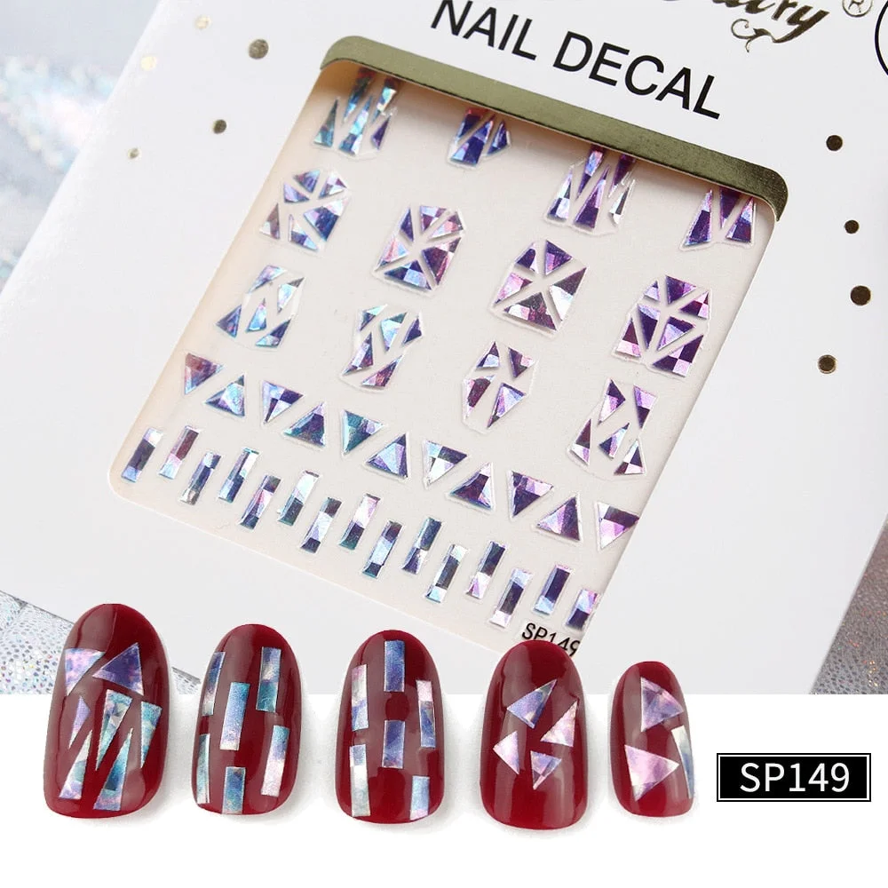 1psc Embossed Paste Beauty Nail Art Decorations Manicure Nails Decal DIY  Gold Bronzing Colorful 3D Nail Sticker Flower-Nail Inspo