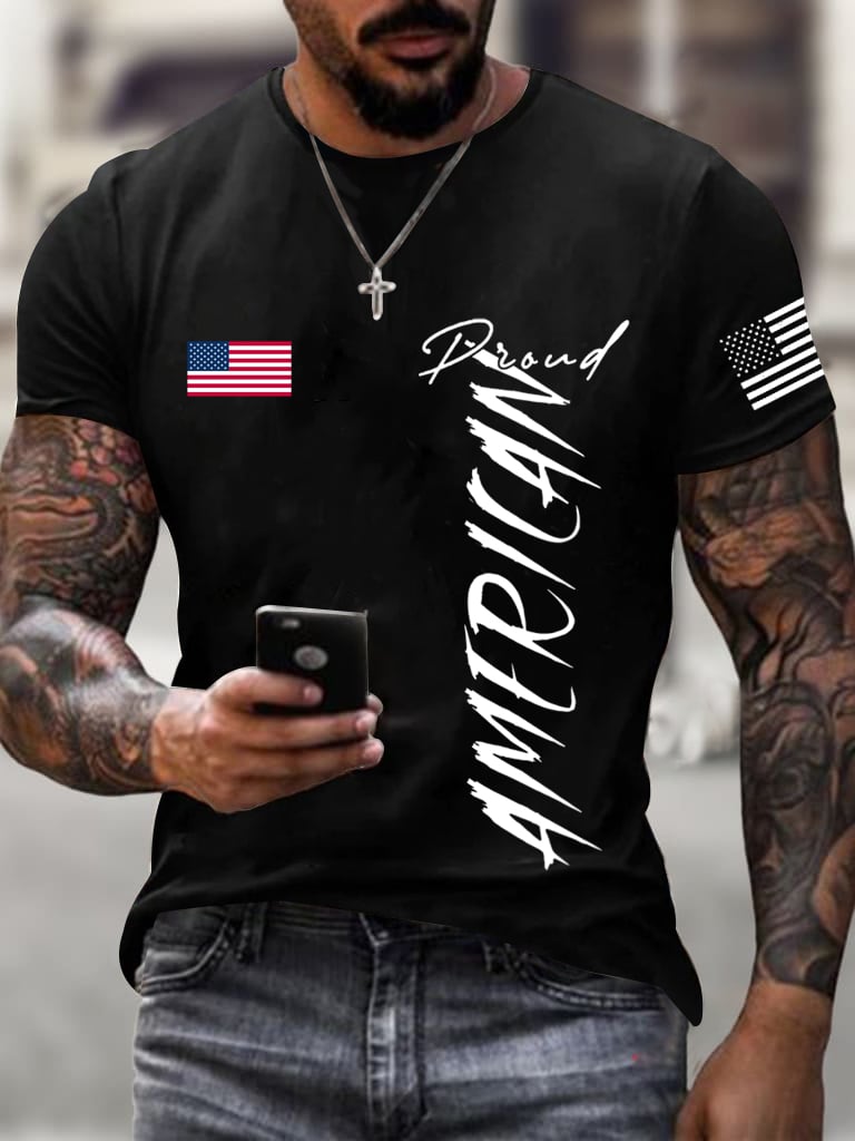 Men's Proud American Print T-Shirt