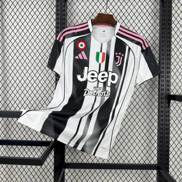 【S~4XL】Juventus 25/26 Home Football Jersey【With sponsors】