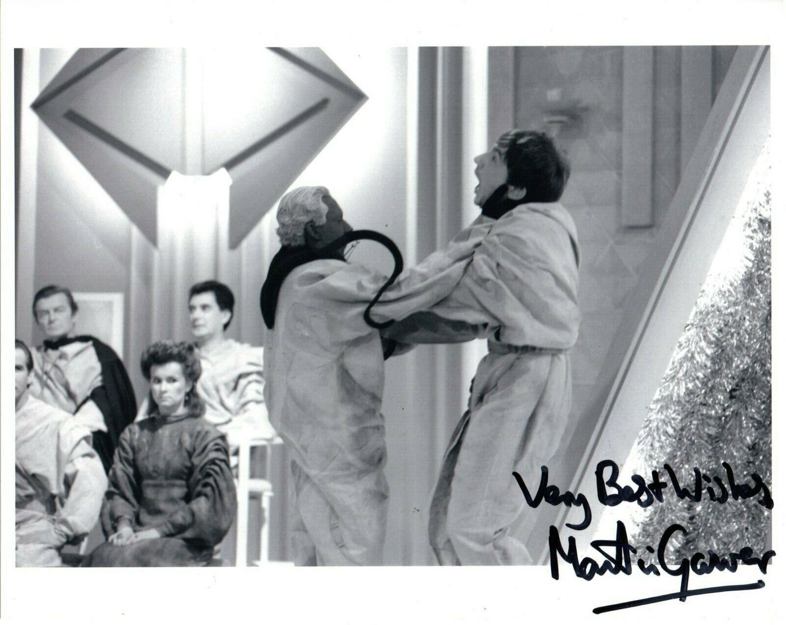 Martin Gower as Tyheer in Dr Who Signed 10x8 B/W Photo Poster painting Autographed