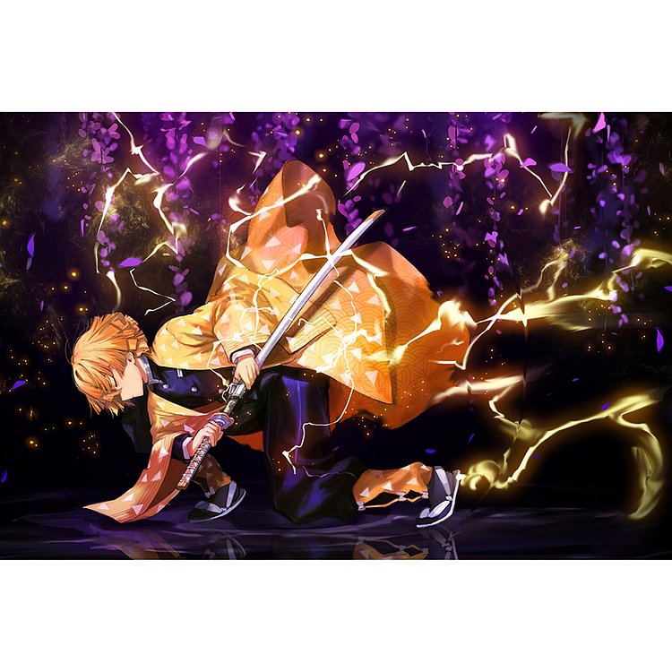 Demon Blade Character  Full Round Diamond Painting 45*30CM