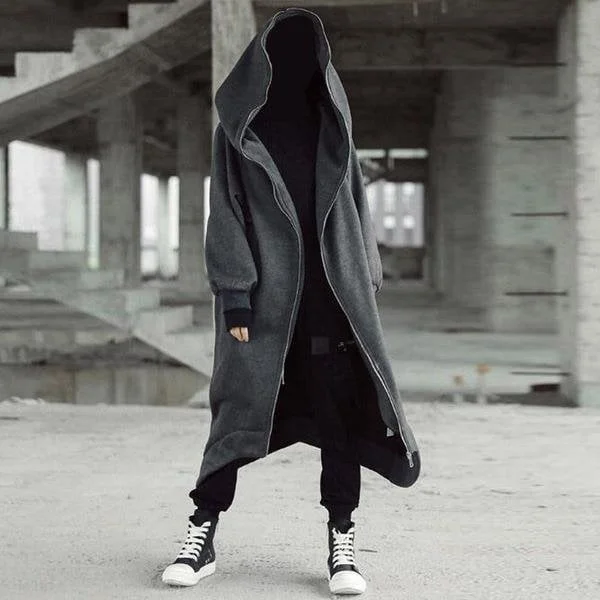 Unisex Long Sleeve Hooded Long Coat-BUY 2 FREE SHIPPING