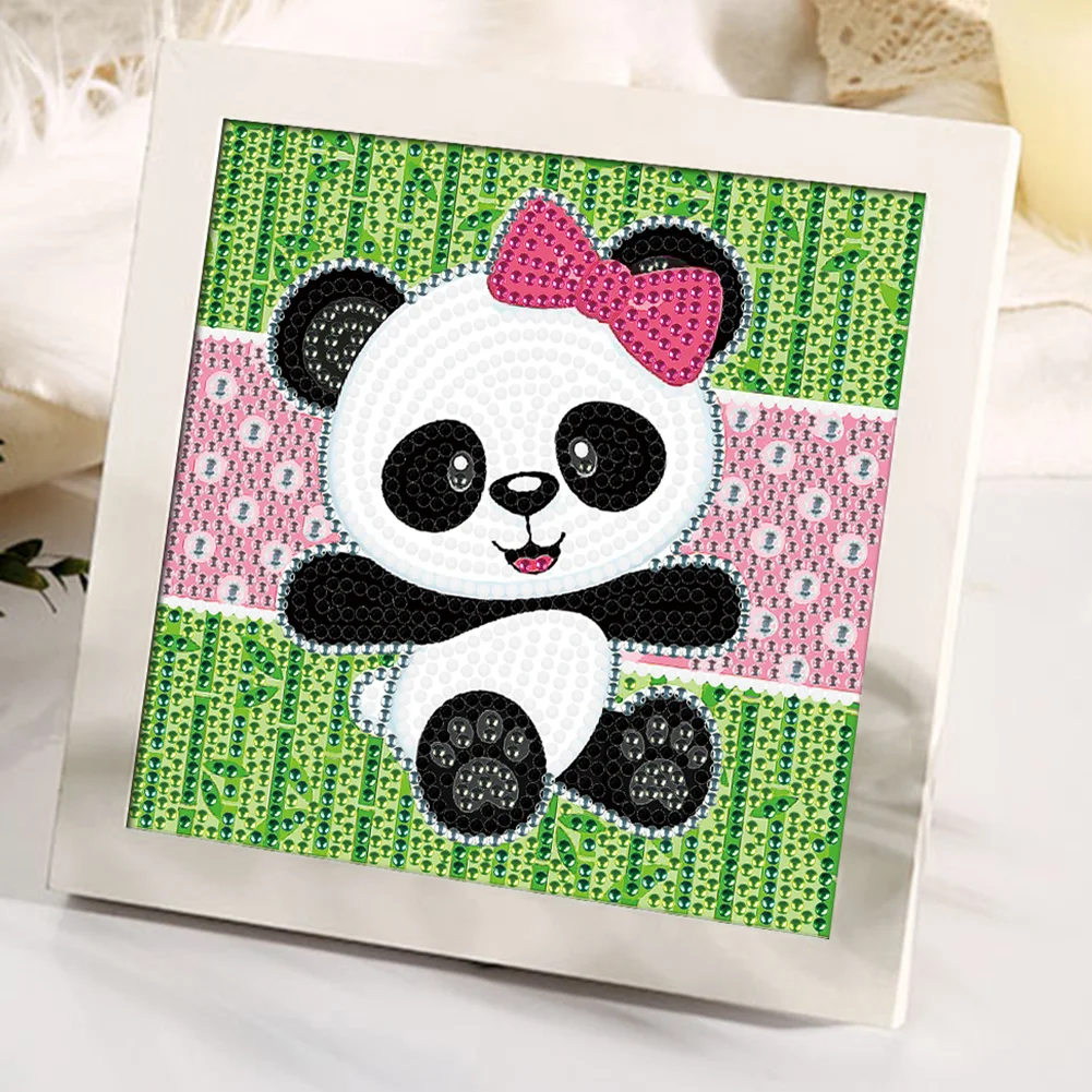 Diamond Painting - Full Crystal Rhinestone - Panda(18*18cm)【Without Frame】