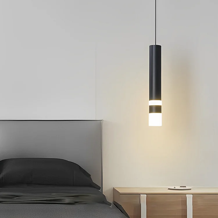 Personality Minimalist LED Black Nordic Pendant Light Kitchen Island Lighting - Appledas