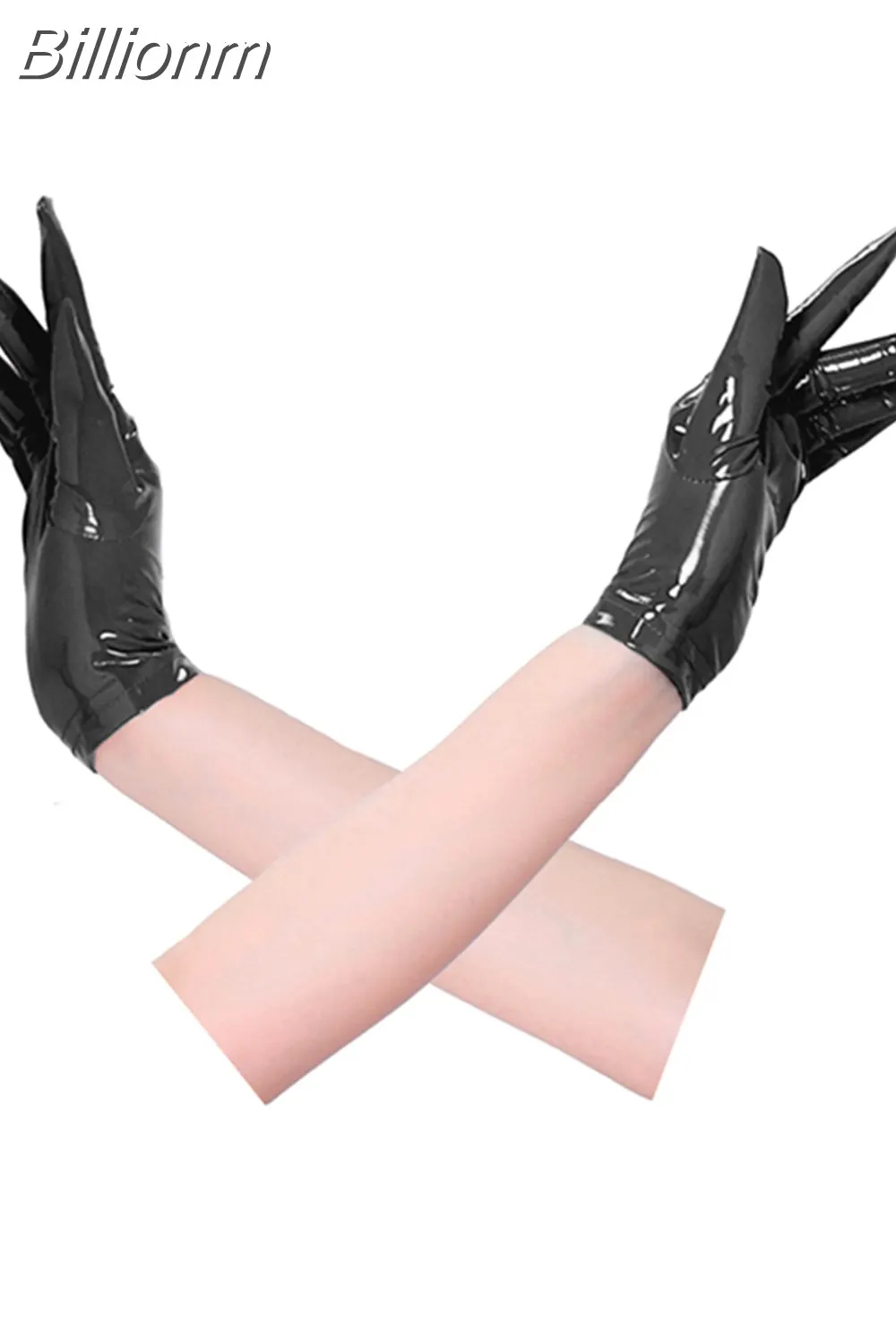 Billionm Wetlook Elastic Short PU Gloves Women Punk Fetish Faux Leather billionm-wetlook-elastic-short-pu-gloves-women-punk-fetish-faux-leather