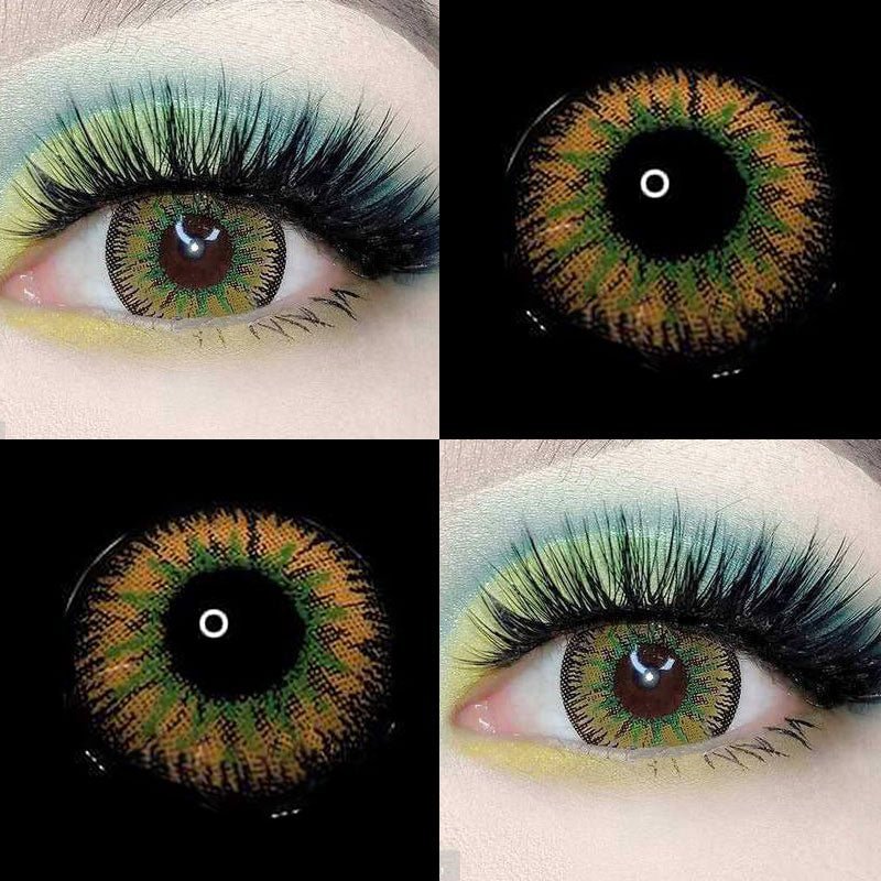 Vika Tricolor Yellow Colored Contact Lenses