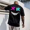 Smiley T-Shirt Oversized Casual Men's Short Sleeve T-Shirt by Inlyline