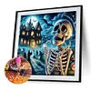 5D DIY teilweise speziell geformter Bohrer Halloween Skelett Diamantmalerei 30x30cm
