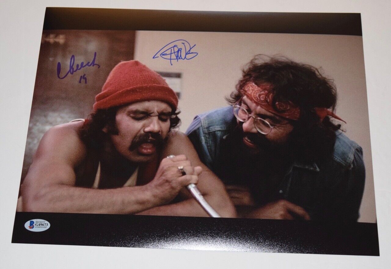 Cheech Marin & Tommy Chong Signed Autographed 11x14 Photo Poster painting UP IN SMOKE BAS COA