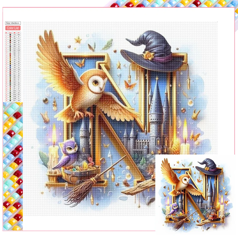 Diamond Painting - Full Square Drill - Harry Potter Letters(Canvas|35*35cm)