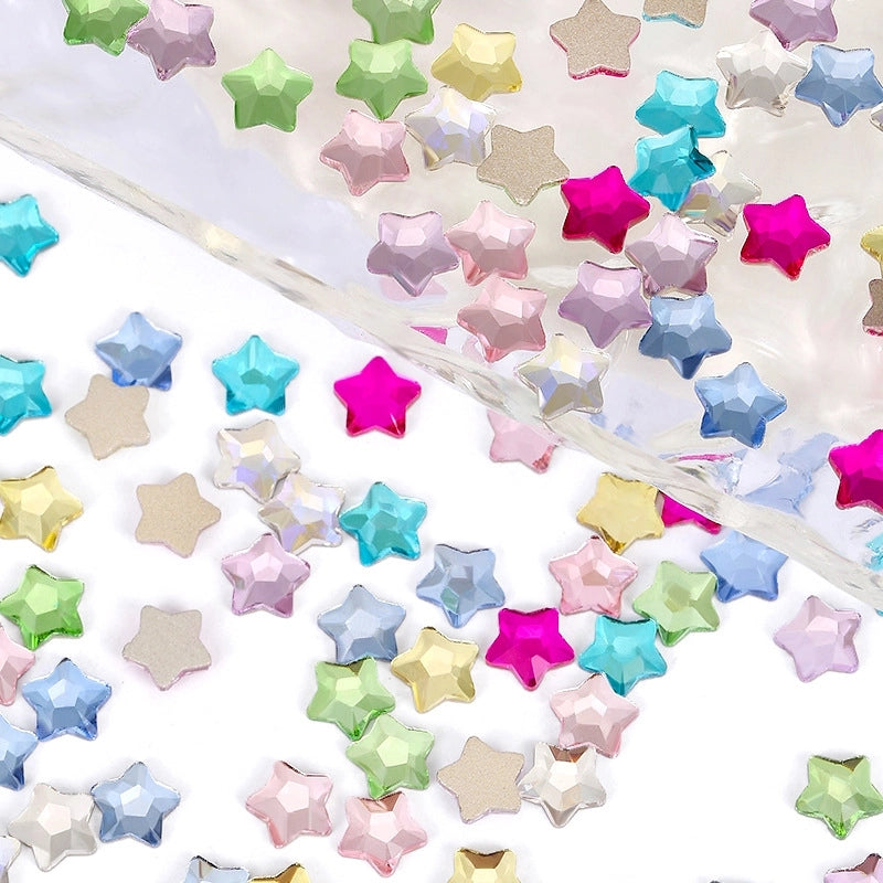 Fat Star Color Diamond Mixed Love Square Diamond Bottoming Drill Star Moon Manicure Jewelry Nail Ornament Mixed