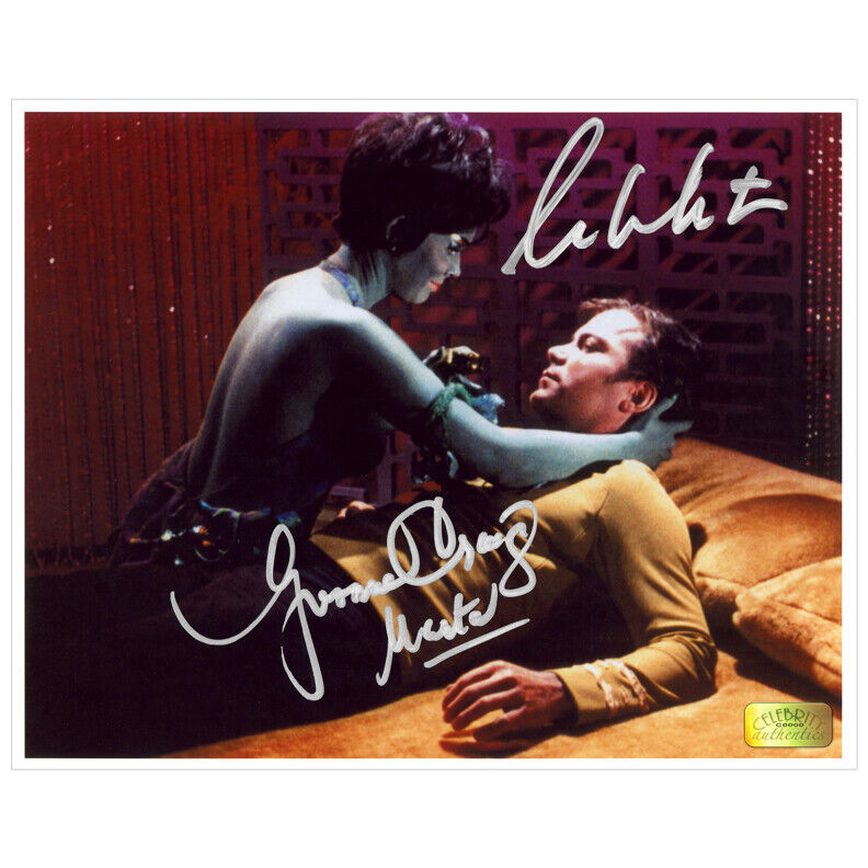 William Shatner Yvonne Craig Autographed Star Trek Kirk and Marta 8x10 Photo Poster painting