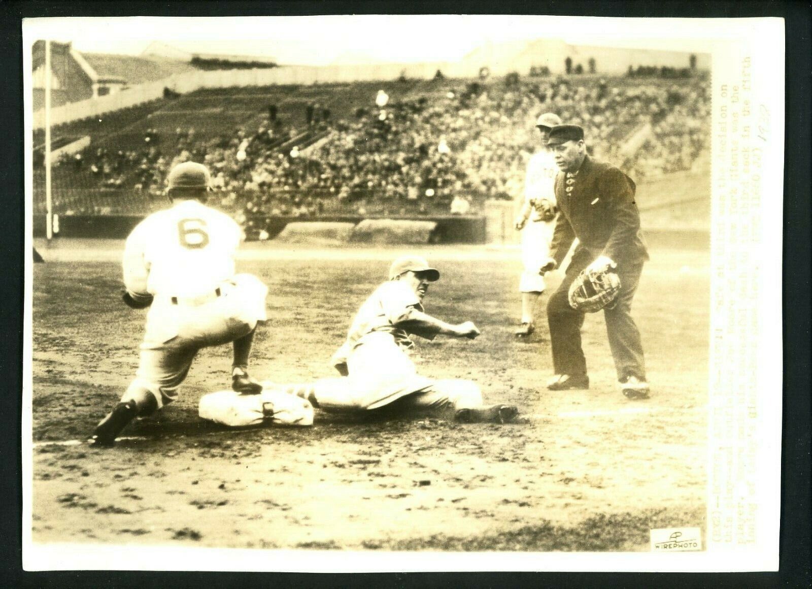 Jo-Jo Moore & Pinky Whitney George Barr 1936 Press Photo Poster painting Braves New York Giants