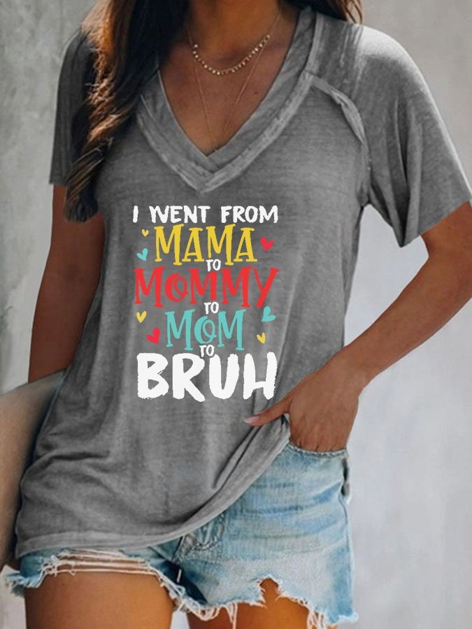 Fashion Mother&#039;s Day Print Short Sleeve T-Shirt
