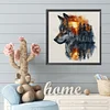 (US Only)Paint By Numbers Kit On Canvas DIY Oil Art Wolf Picture Home Decor40x40cm