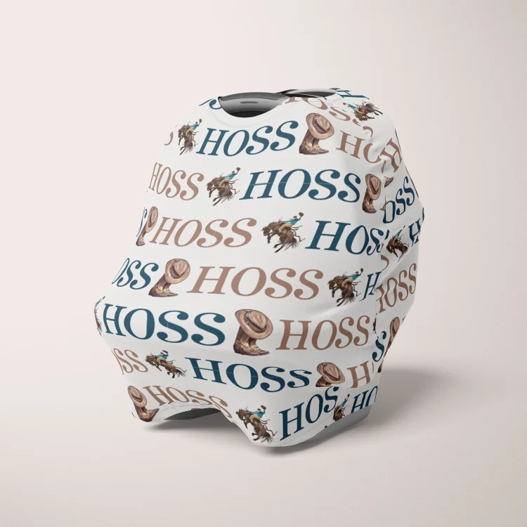 Personalized Cowboy Baby Car Seat Canopy| Canopyl157