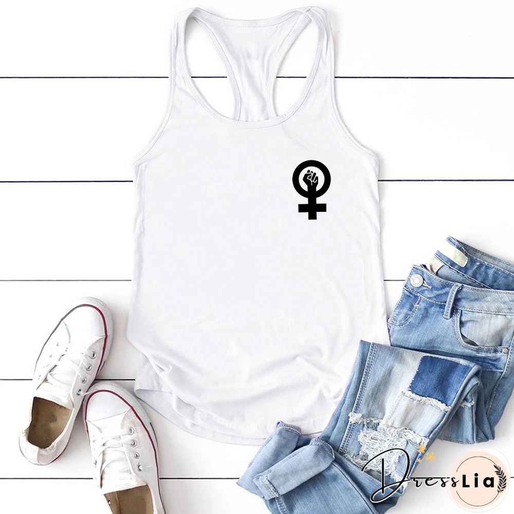 Feminist Women Tshirt Fist Chest Label Print Casual Funny Summer T ShirtFor Lady Girl Tops Tees Hipster Drop Ship Clothes