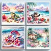 (Multi-Style)Beach Scenery-11CT Stamped Cross Stitch 40*40cm/15.75*15.75in tapestrymarket