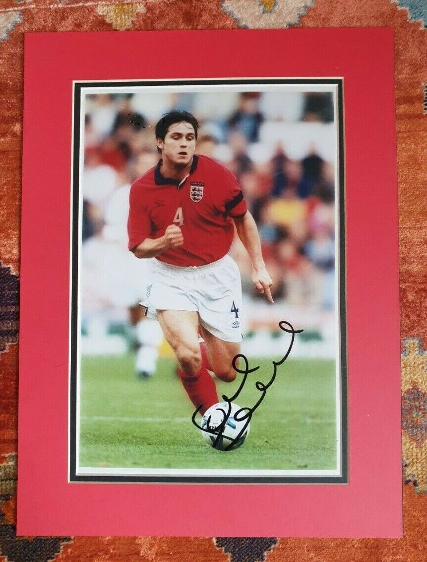 Football FRANK LAMPARD Signed England Mounted Photo Poster painting (B)