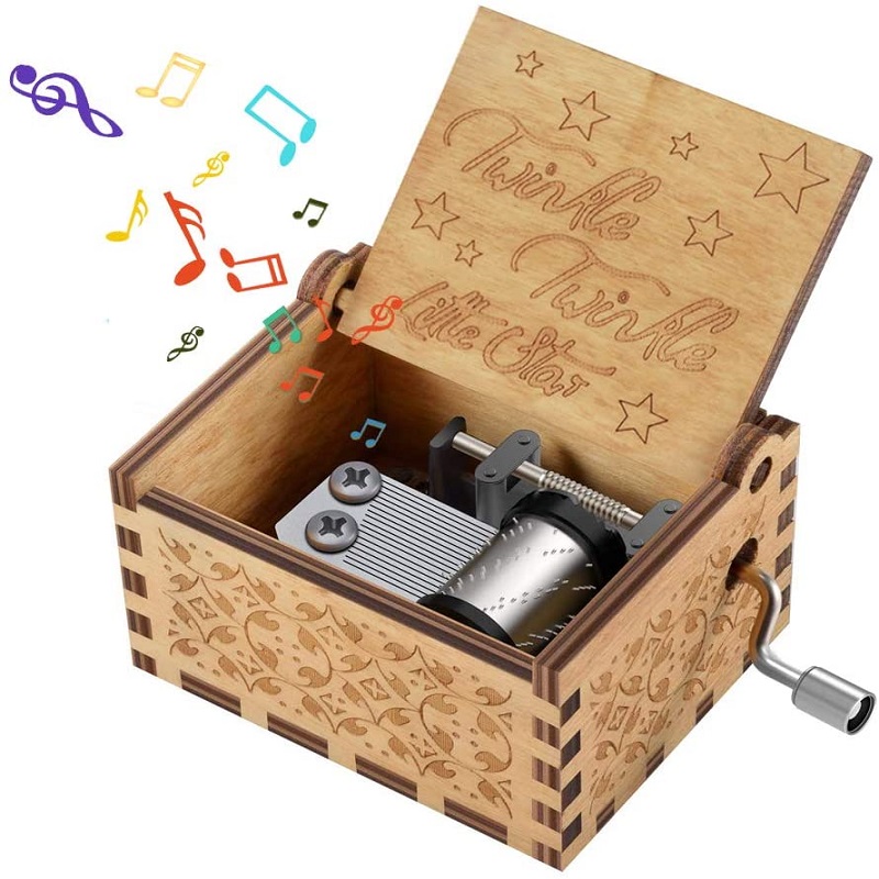 

Wooden Hand-Crank Music Box Musical Box Orgel, 501 Original
