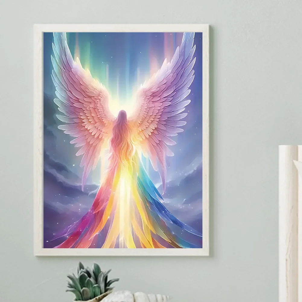 Diamond Painting - Full Round Drill - Rainbow Angel(Canvas|30*40cm)