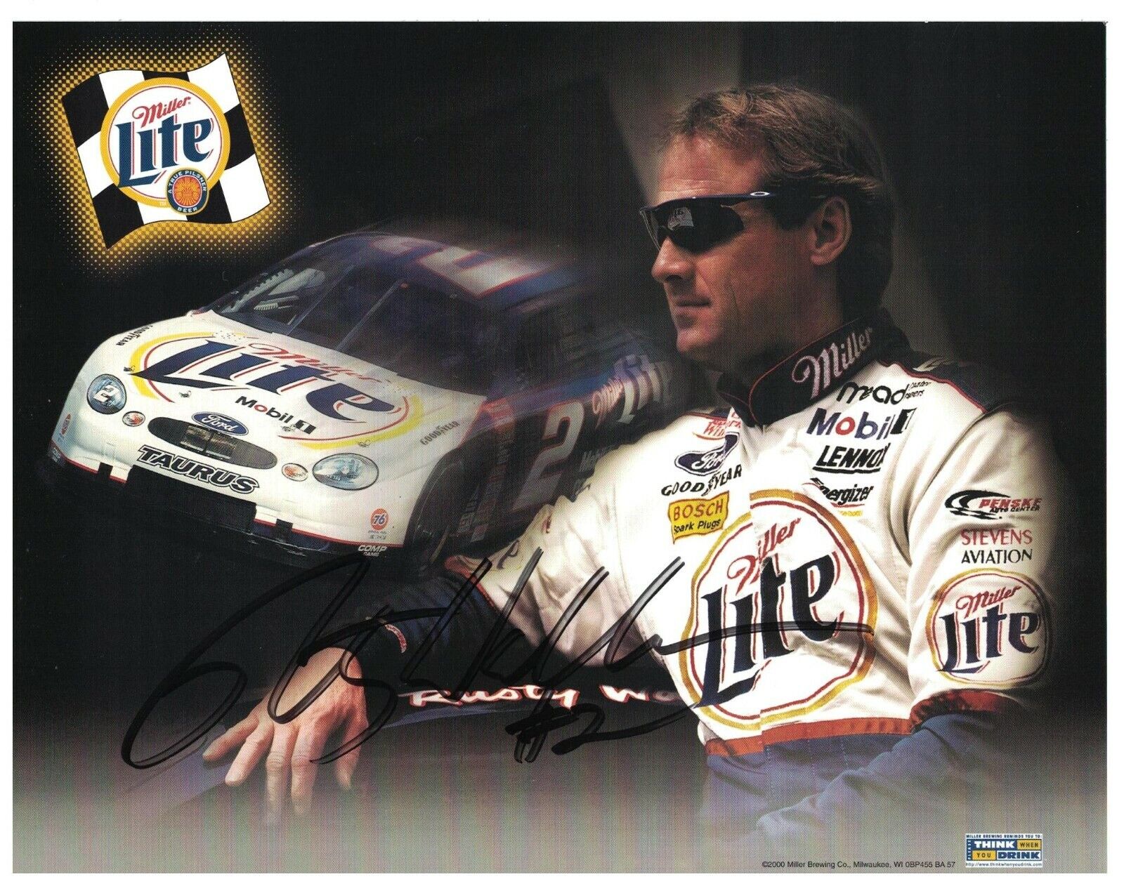 Rusty Wallace Signed Autographed 8 x 10 Photo Poster painting NASCAR Racing Driver A