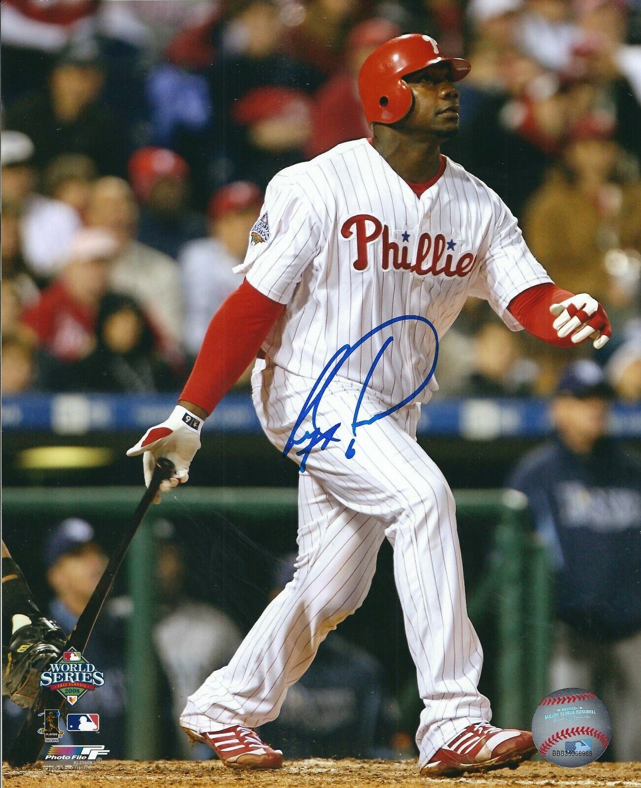 Autographed 8x10 RYAN HOWARD Philadelphia Phillies Photo Poster painting COA