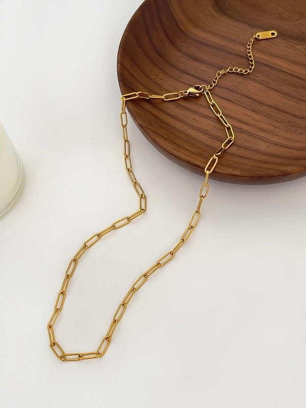 Nordic Style Retro Eight Awn Star Geometric 316L Stainless Steel  Rhinestones 18K Gold Plated Irregular Enamel Inlay Pendant Necklace