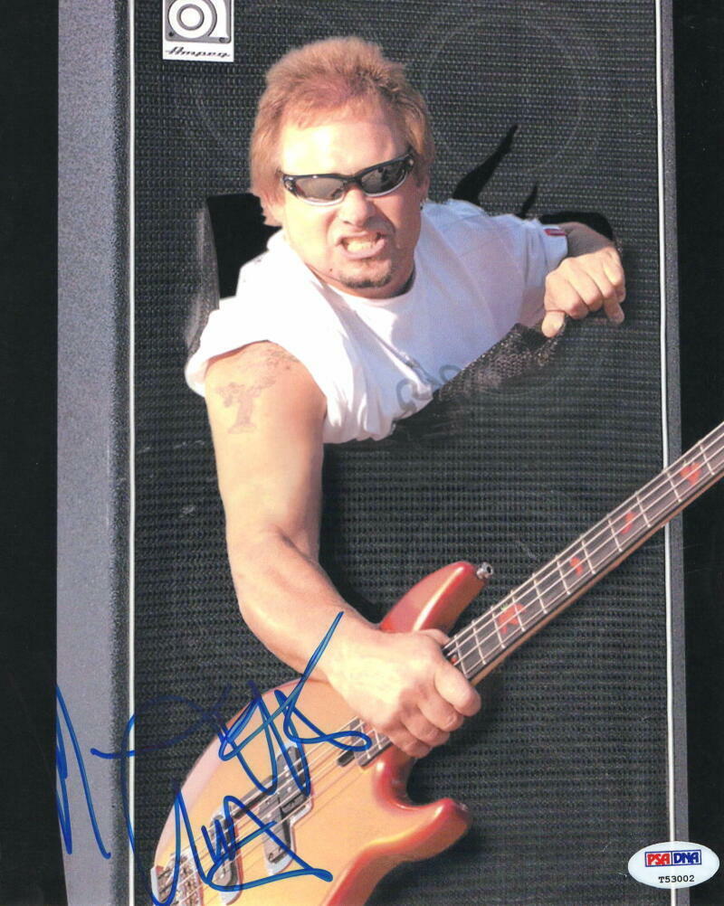 MICHAEL ANTHONY SIGNED AUTOGRAPH 8x10 Photo Poster painting - VAN HALEN, CHICKENFOOT CIRCLE PSA