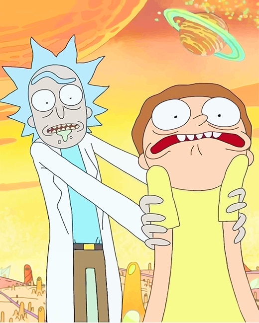 

Rick Holding Morty – Paint By Numbers - 40*50CM, 501 Original