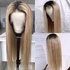 360 Lace Front Human Hair Wig Brown And Blond Highlight Wigs Brazilian Remy 360 Lace Frontal Wig Blonde Highlighted