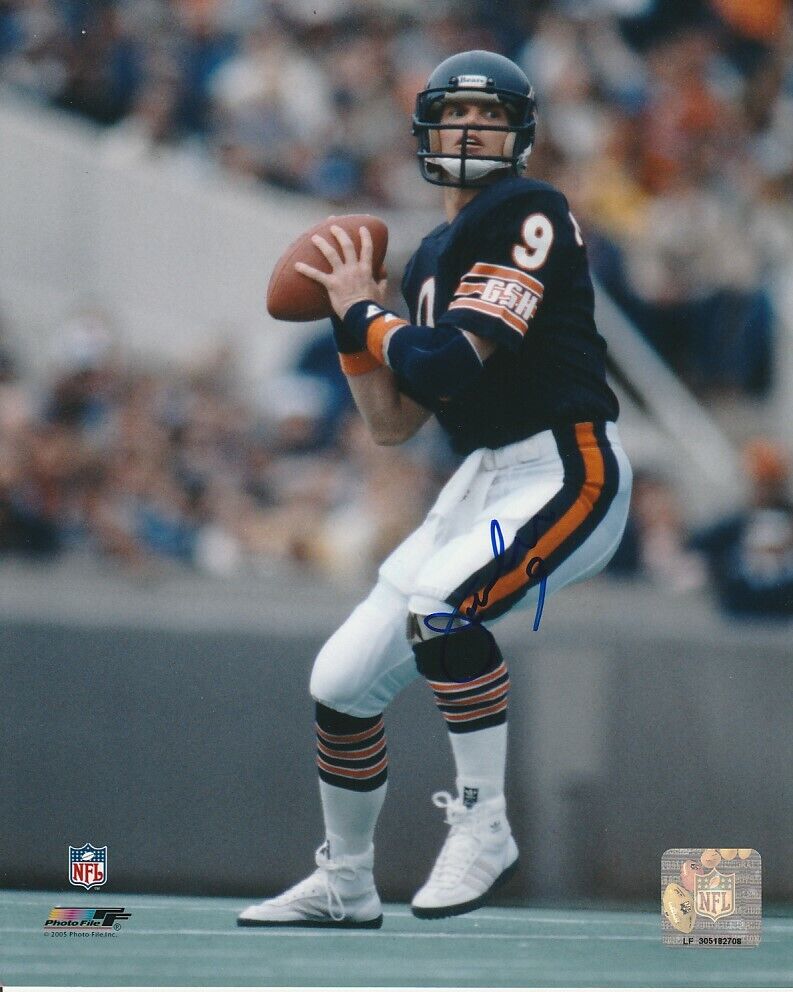 VINTAGE JIM McMAHON SIGNED CHICAGO BEARS QUARTERBACK 8x10 Photo Poster painting #3