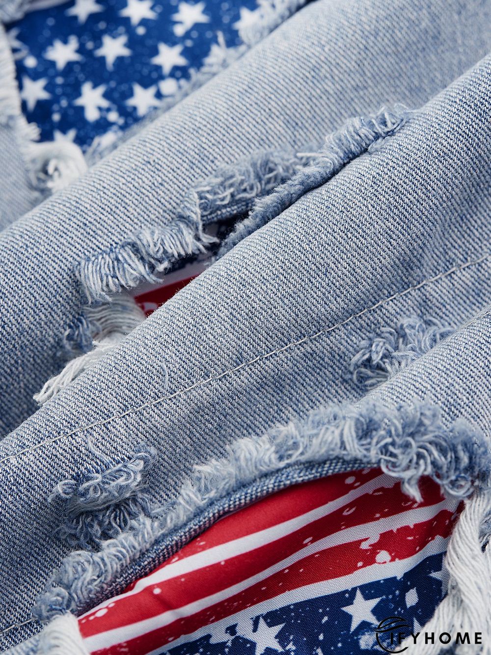 Cotton Flag Pockets Regular Fit Denim&jeans | IFYHOME