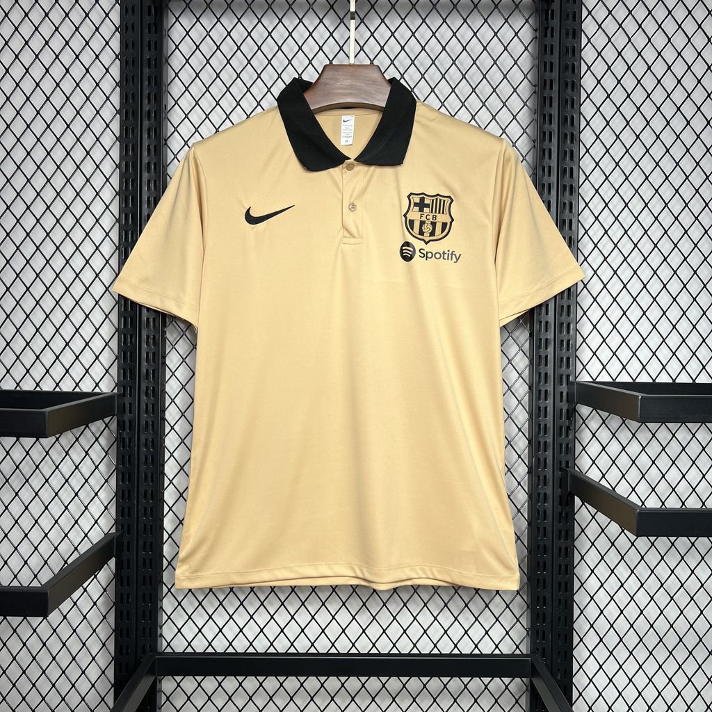 B.A.R.S.A 24-25 Gold Polo Shirt - Fans Version