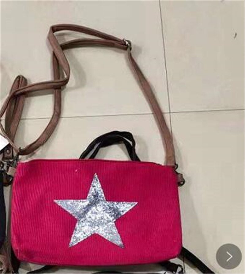 Pongl Women Canvas Shoulder Bags Printed Star Cross Body Bags Multifunctional Women Tarvel Handbags Casual Totes Drop Shipping