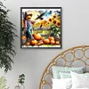Diamond Painting-DIY Full Round Drill Autumn Sunflower(40*40 CM)