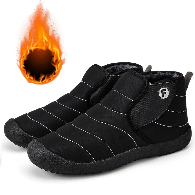 2021 Plus Size New Outdoor Snow Winter Couples Plus Size High Top Plus Cashmere Cotton Shoes Men Boots Genuine LeatherMen Shoes