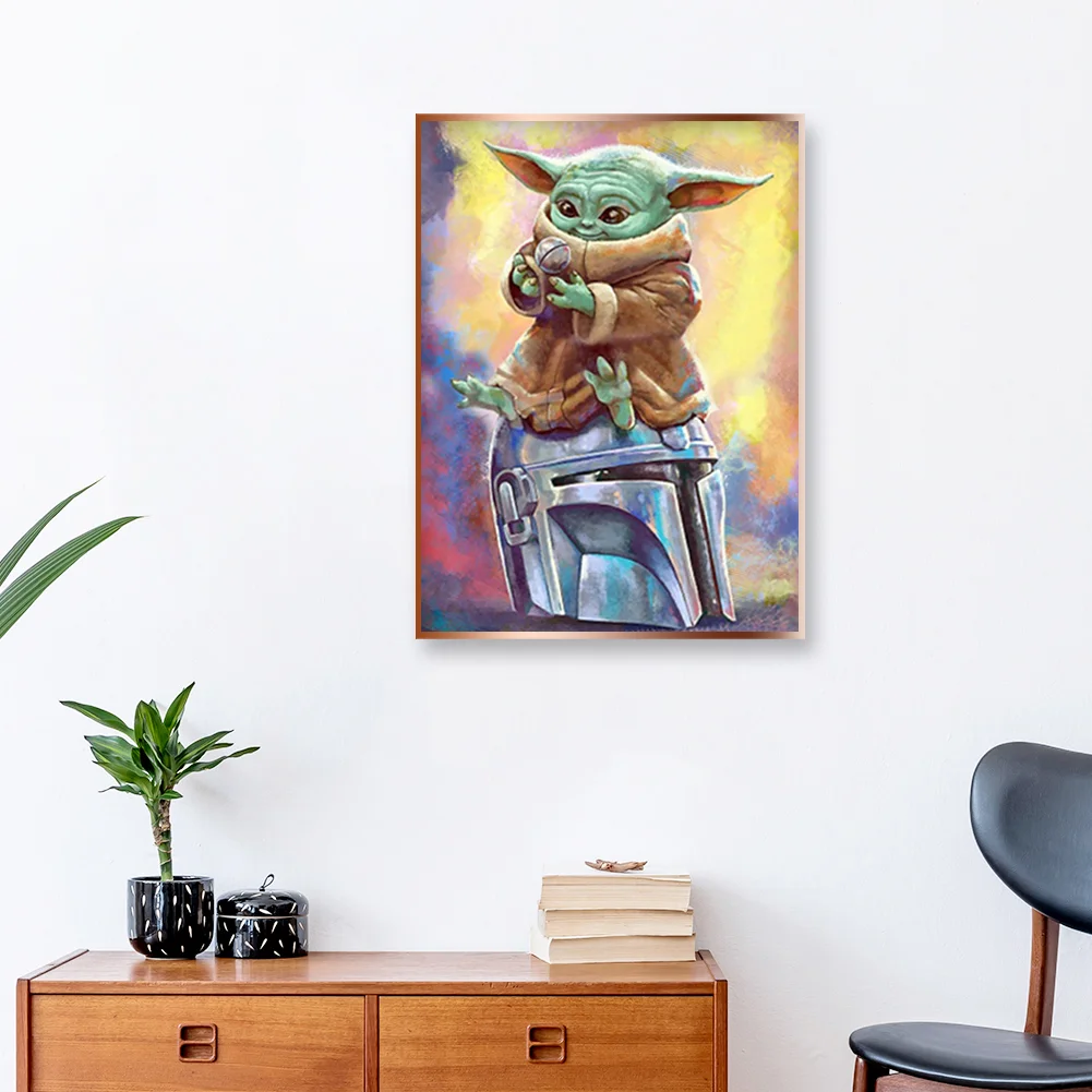 11ct 3-Strand Stamped Cross Stitch - Yoda(36*46cm)