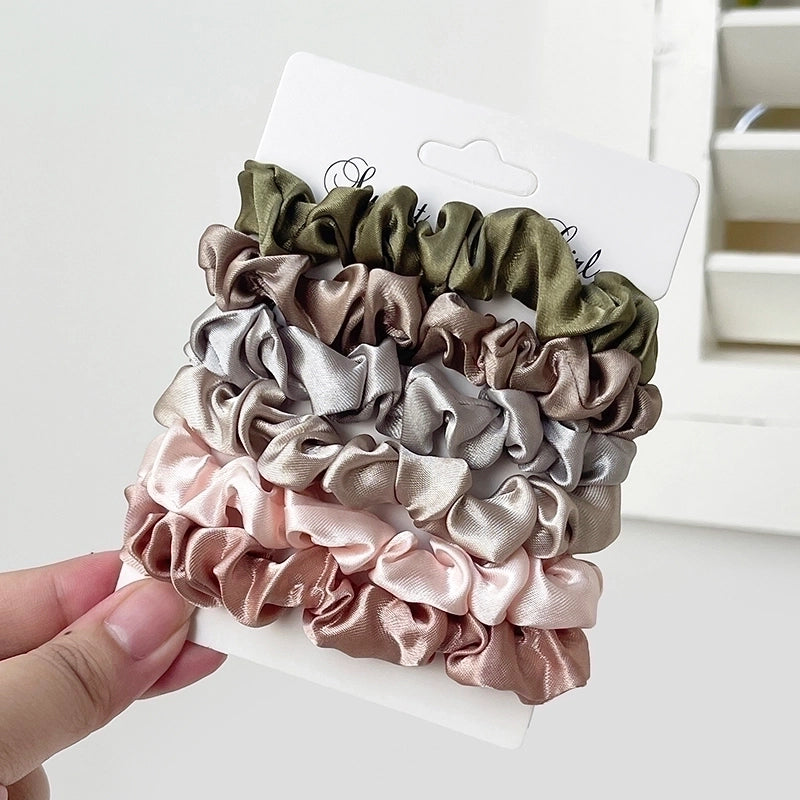 Women’s Basic Solid Color Satin Hair Tie