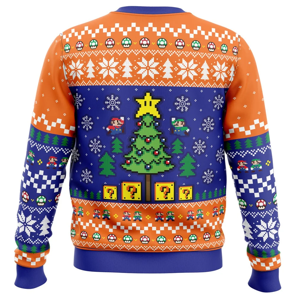Christmas Mario Bros Ugly Christmas Sweatshirt
