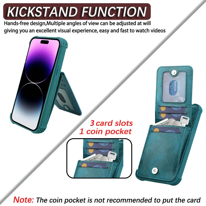 VANAVAGY Wallet Case for Apple iPhone 14 Pro 5G 6.1